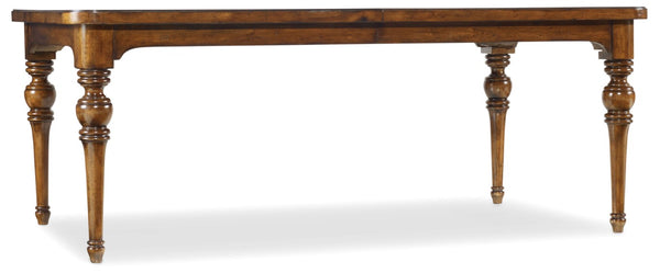 Hooker Furniture Tynecastle Manor-Style Rectangle Dining Table W/ Two 18" Leaves, Chestnut Alder Veneers, Seats 10 5323-75200