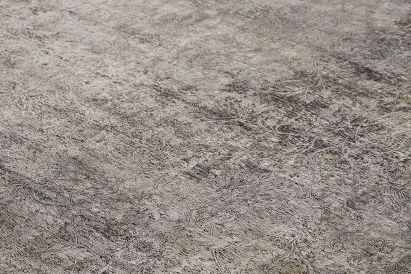 Feizy Rugs Sarrant Luxurious Viscose Polyester Medallion Rug – Ultra-durable, Soft Touch, Elegant Design Gray,Ivory,Tan Viscose,Polyester 9193964fstn000p00