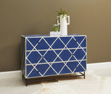 Navy Blue 3-Drawer Accent Chest Multi with Navy Finish P301511 Pulaski Furniture