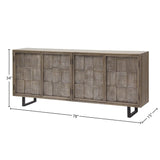 Parker House Crossings - Casablanca 78 In. TV Console Driftwood Solid Mango CSB#78