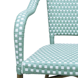 English Elm Bistro Chair Set of 2 French Country Woven Aluminum Outdoor Patio Seating Pair 72906.00LT