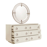 Brighton Round Dresser Mirror White, North Star Finish P378110 Pulaski Furniture