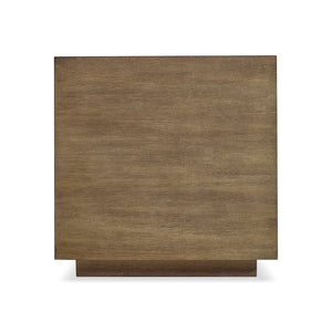 Bernhardt Bernhardt Weiss Oak Cube Side Table with Wire-brushed Finish for Modern Living Rooms 570127