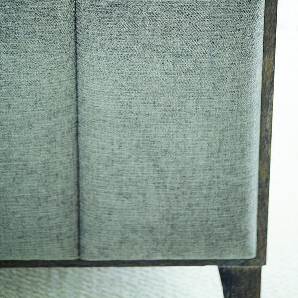 Bernhardt Bernhardt Linea California King Panel Bed — Cerused Charcoal Rustic-Modern Frame With Upholstered Headboard And Footboard, Vertical Channeling, Durable Slat Support K1103