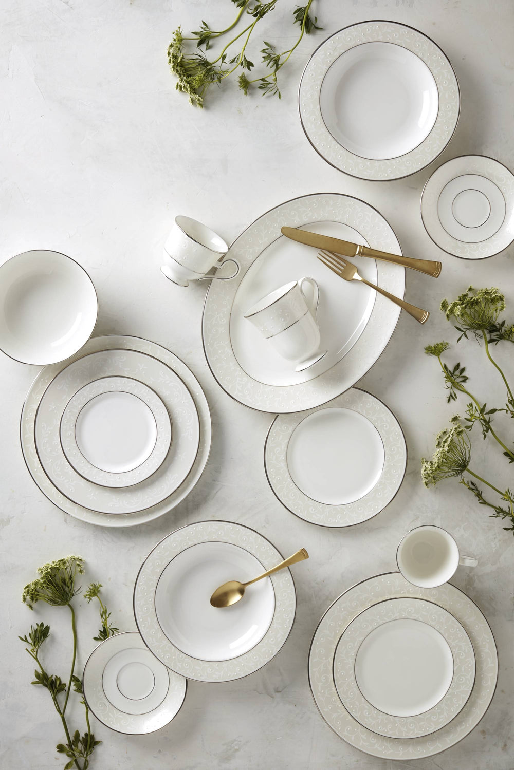 Lenox Opal Innocence 5-piece Place Setting White, WHITE BONE CHINA 6140990