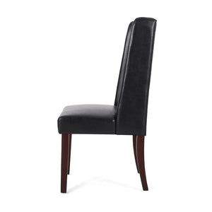 English Elm Dining Chair Set of Two Wingback Button Tufted High Back Birch Leg Upholstered 61539.00PUMDNT