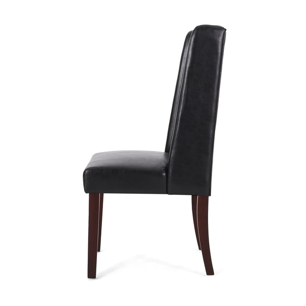 English Elm Dining Chair Set of Two Wingback Button Tufted High Back Birch Leg Upholstered 61539.00PUMDNT