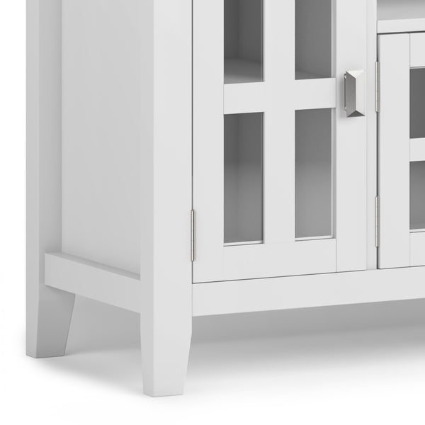 English Elm Artisan 72" White Tv Media Stand – Handcrafted Solid Wood With Modern Storage & Cable Management Solutions B136P158428