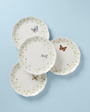 Lenox Butterfly Meadow Vines 4-Piece Dinner Plate Set Multi, WHITE PORCELAIN 894542