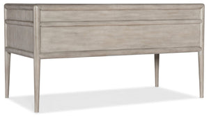 Hooker Furniture Burnham Transitional Writing Desk In Grey Mink Distressed Alder Veneer With Dark Bronze Hardware, Organized Storage And Cable Management 5921-10458-90