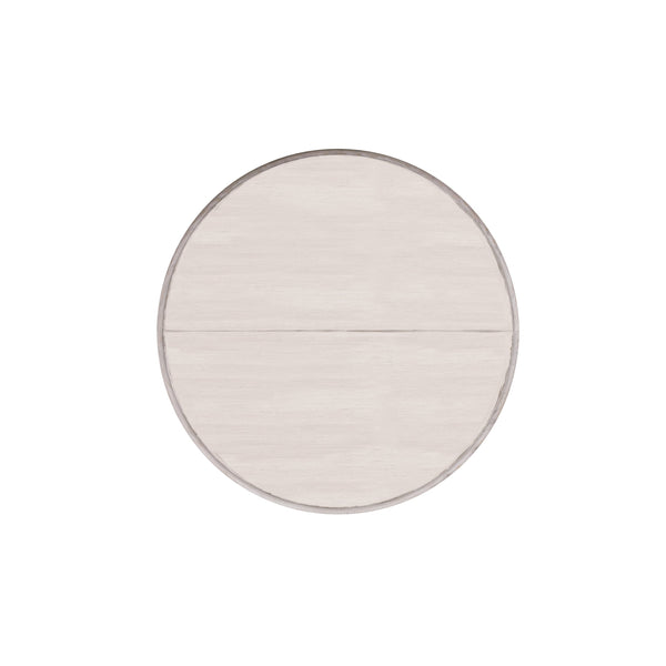 A.R.T. Furniture Alcove Round Dining Table - Elegant Belgian Ivory Finish With Extendable Leaf For Stylish Gatherings White Acacia Solids,Maple Veneers 321225-2817