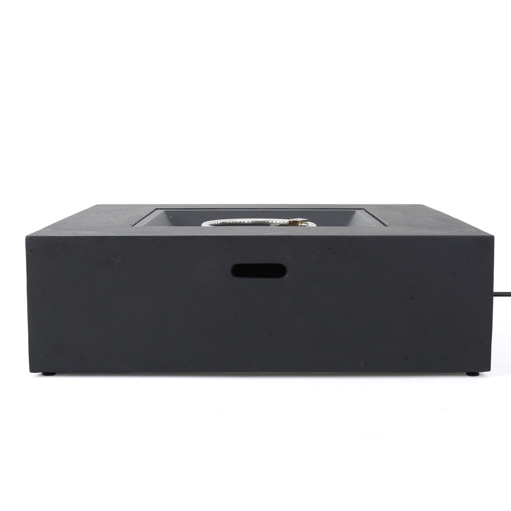English Elm 50000 Btu Square Mgo Concrete Propane Fire Table for Outdoor Patio Entertaining 59241.00-50K