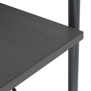 Homelegance By Top-Line Miranda Cornice Double Shelving Bookcase Black Wood