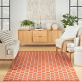 Nourison Reversible Indoor Outdoor RVB01 Machine Made Loom-woven Borderless Design Indoor/Outdoor Modern Outdoor Rug Coral, Coral 89% Polypropylene,11% Polyester 99446974143