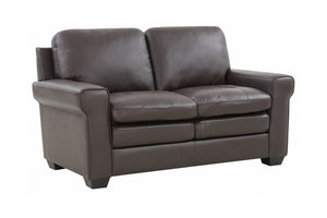Porter Designs Porter Parma Top Grain Leather Loveseat - Elegant Brown Sofa With Comfort & Style For Your Home Brown Leather 02-189-02-4628