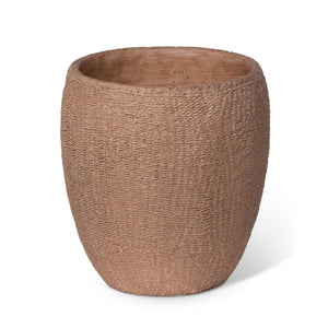 Seagrass Relief Pattern Cement Pot, 10" ECL36123 Park Hill