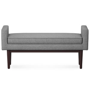 English Elm Scott Ottoman Bench - Contemporary Pewter Grey Accent Piece For Versatile Seating & Style B136P159254-GIGA