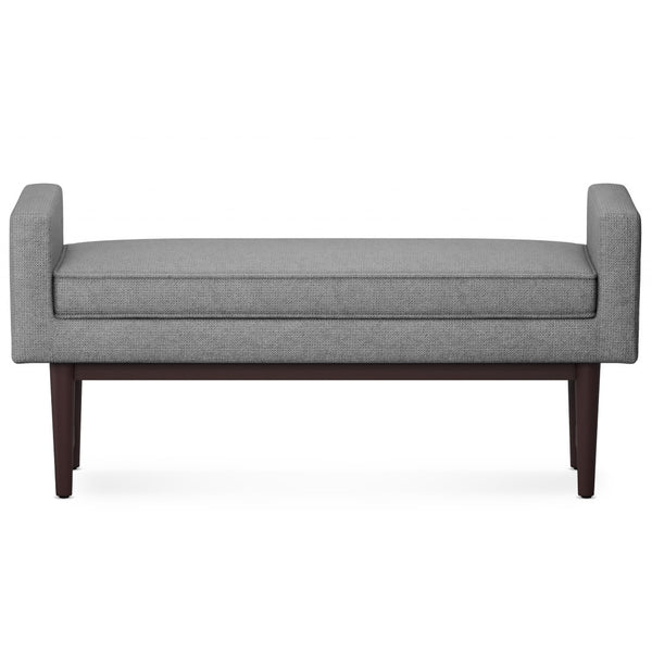 English Elm Scott Ottoman Bench - Contemporary Pewter Grey Accent Piece For Versatile Seating & Style B136P159254-GIGA