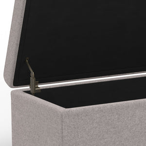 English Elm Avalon Extra Large Storage Ottoman Bench In Cloud Grey – Stylish Seating With Hidden Storage Solutions B136P158653