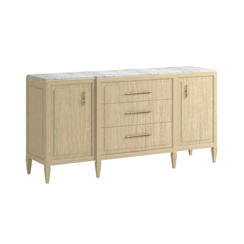 A.R.T. Furniture Eave Credenza with Luxurious Marble Top - Elegant Wood Storage for Dining & Living Room Display 436252-1825