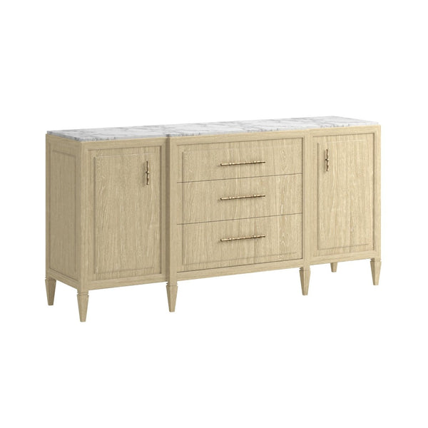 A.R.T. Furniture Eave Credenza with Luxurious Marble Top - Elegant Wood Storage for Dining & Living Room Display 436252-1825
