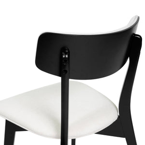 English Elm Christopher Knight Home® - DINING Mid-Century Upholstered Dining Chairs Set of 2 with Rubberwood Splayed Legs and Curved Silhouette Light beige 61760.00OAKLBGE