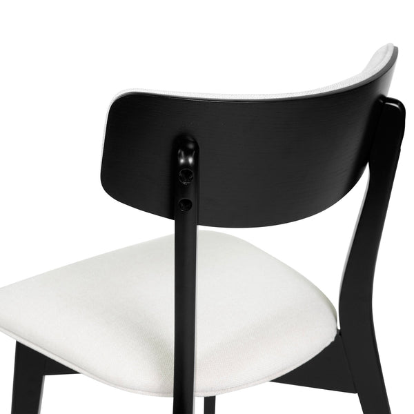 English Elm Christopher Knight Home® - DINING Mid-Century Upholstered Dining Chairs Set of 2 with Rubberwood Splayed Legs and Curved Silhouette Light beige 61760.00OAKLBGE