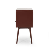 Christopher Knight Home® - Noble House - Burnett Mid-Century Modern Side Table, Brown and White