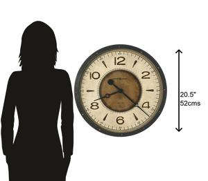 Hekman Furniture 625748 Kayden Oversized Wall Clock - Rustic Antique Design With Arabic Numerals For Timeless Style  Kayden Gallery Wall Clock 625748