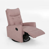 Christopher Knight Home® - Noble House - Woodglen Contemporary Glider Swivel Push Back Nursery Recliner - Light Blush and Black Finish