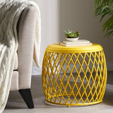 Christopher Knight Home® - Noble House - Alamera Outdoor 19 Inch Diameter Lattice Iron Side Table