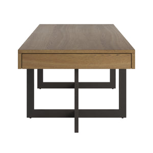 Homelegance By Top-Line Saskai Wood Finish Tables with Drawers Brown MDF