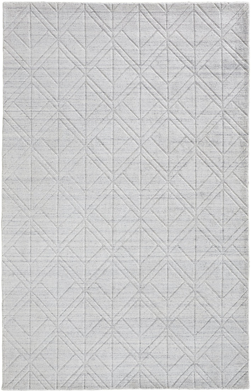 Feizy Rugs Red8847f Redford Handwoven Geometric Rug Collection - Stylish, Durable, And Artisan Crafted For Modern Homes White,Silver Viscose,Wool Red8847fwhtslvp00