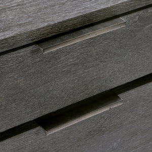 Bernhardt Bernhardt Menton Dresser In Sutton Rustic Oak With Six Drawers, Dark Graphite Pulls, Solid Base 352052