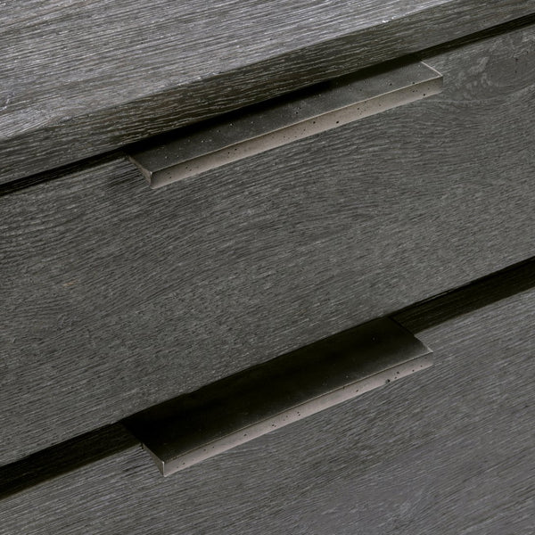 Bernhardt Bernhardt Menton Dresser In Sutton Rustic Oak With Six Drawers, Dark Graphite Pulls, Solid Base 352052