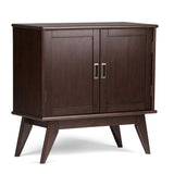 Draper Mid Century Low Storage Cabinet Medium Auburn Brown B136P158151 Hearth and Haven