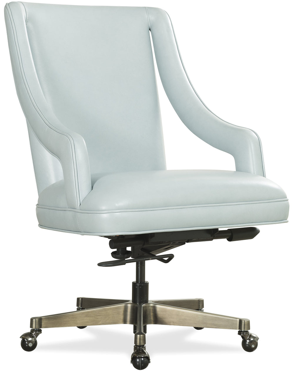 Hooker Furniture Meira Leather Executive Office Chair with Ergonomic Tilt Swivel and Metal Base EC210-022