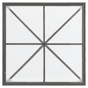 Bernhardt Bernhardt Fulton Side Table With Aged Bronze Arched Iron Base And Inset Tempered Glass Top - Modern Industrial Charm 427111