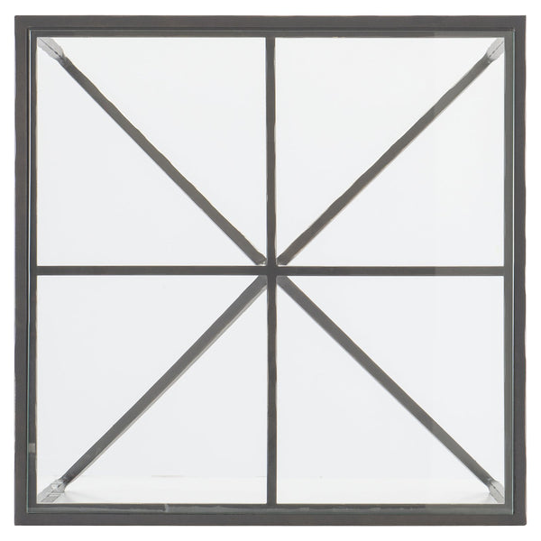 Bernhardt Bernhardt Fulton Side Table With Aged Bronze Arched Iron Base And Inset Tempered Glass Top - Modern Industrial Charm 427111