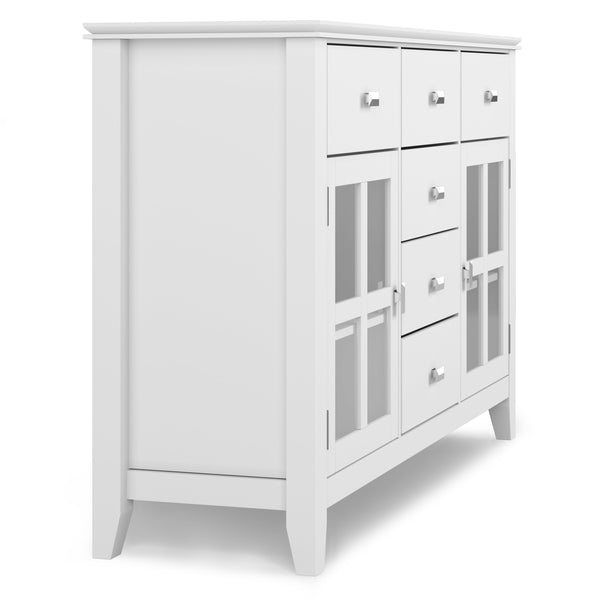 English Elm Artisan Solid Wood Sideboard Buffet In White - Handcrafted Storage Solution For Elegant Spaces B136P158390