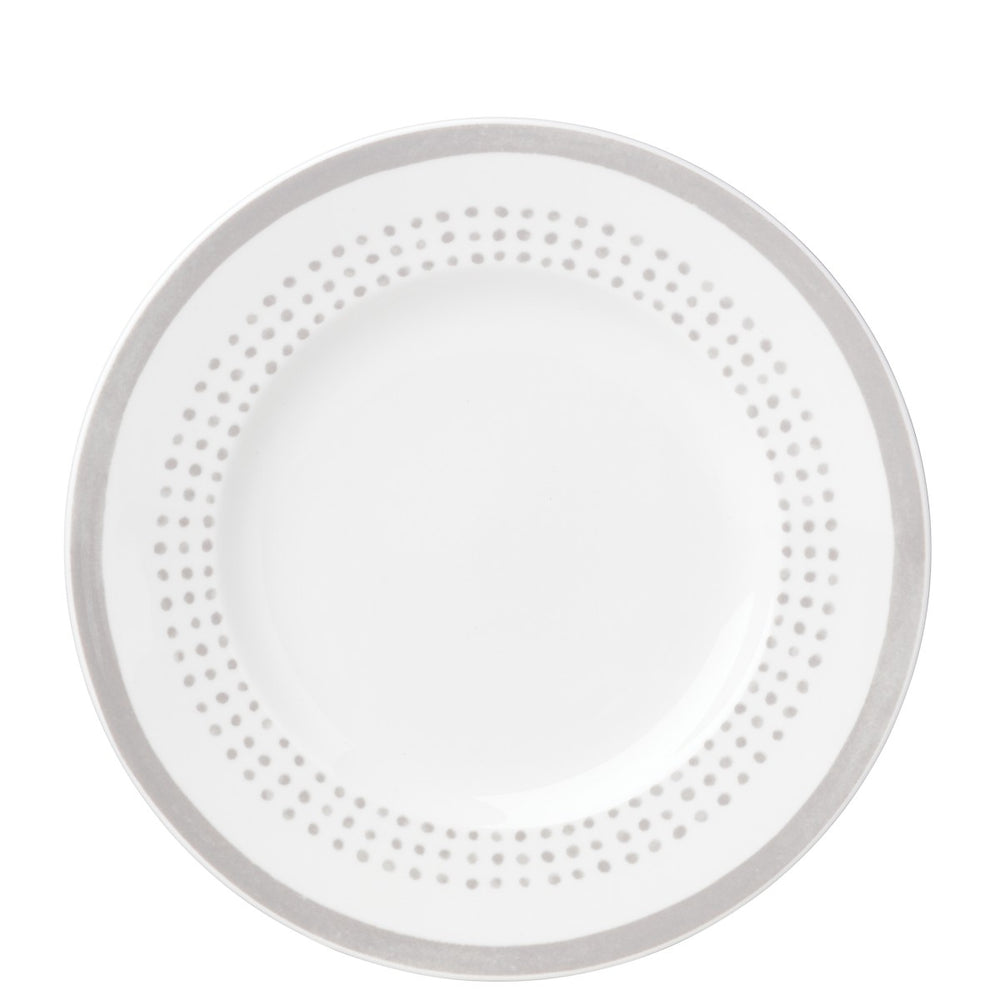 Lenox Kate Spade Charlotte Street Grey East Accent Plate Taupe ,Grey, WHITE PORCELAIN 867919