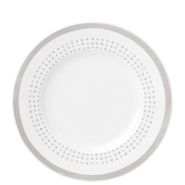 Lenox Kate Spade Charlotte Street Grey East Accent Plate Taupe ,Grey, WHITE PORCELAIN 867919