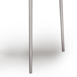 English Elm Shelton Hand-Finished Nickel 2-Pc Metal Nesting Tables — Geometric Etched Tops, Versatile Side/End Use B136P159605