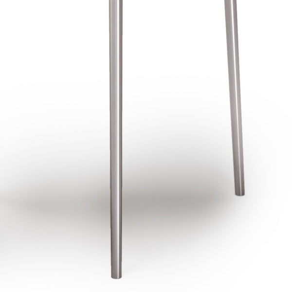 English Elm Shelton Hand-Finished Nickel 2-Pc Metal Nesting Tables — Geometric Etched Tops, Versatile Side/End Use B136P159605