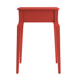 Homelegance By Top-Line Jessip 1-Drawer Wood Side Table Red Wood