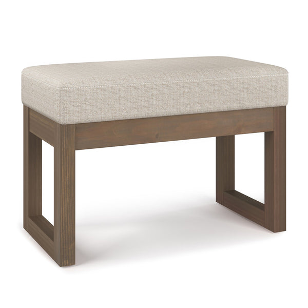 English Elm Milltown Contemporary Footstool Ottoman Bench - Durable Platinum Tweed For Urban Elegance & Comfort B136P159943