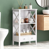 Christopher Knight Home® - Noble House - Loverin Modern Bathroom Floor Storage Rack with Drawers