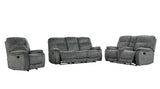 Parker House Parker Living Cooper - Shadow Grey Manual Reclining Sofa Loveseat and Recliner Shadow Grey 100% Polyester (S) MCOO-321-SGR