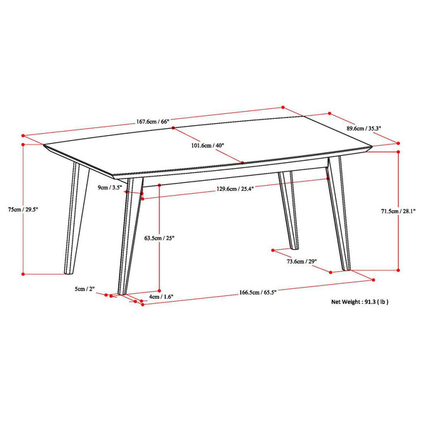 English Elm Draper Mid-Century Modern Walnut Dining Table - Handcrafted, Seats 6, Versatile For Any Space B136P158597