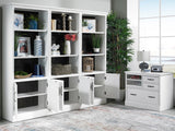 Parker House Shoreham - Effortless White 35 In. Door Bookcase Effortless White Acacia Solids / Birch Veneers SHO#435-EFW